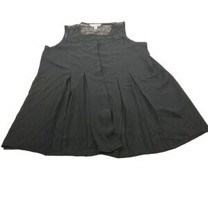 Charming Charlie Women's Size Small Blouse Sleeveless Lace Back Black Preowned